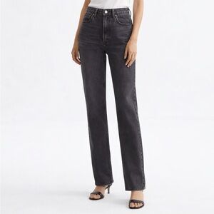 Abercrombie Curve Love 90s Straight Jeans Black Women’s Size 27 High Rise